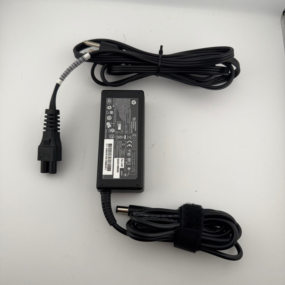 HP AC Adapter Laptop Charger 65W Black PPP009L-E 18.5V 3.5A 608425-001 OEM